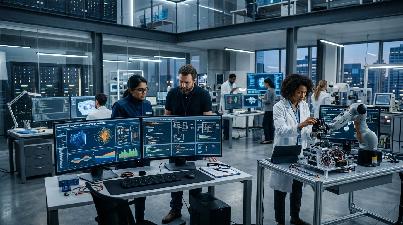 Advanced technology research environment representing XVII GROUP's technology and innovation focus.